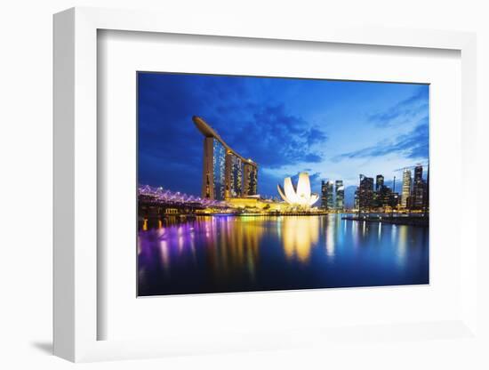 Marina Bay Sands Hotel and Arts Science Museum, Singapore, Southeast Asia, Asia-Christian Kober-Framed Photographic Print