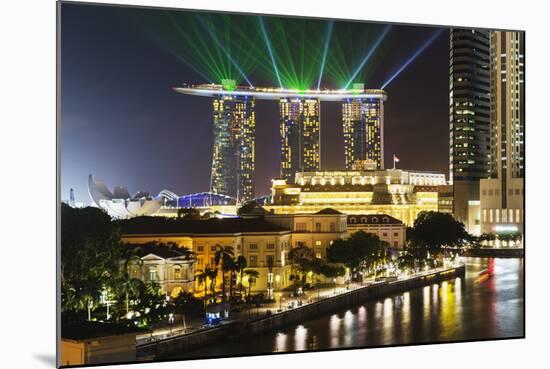 Marina Bay Sands Hotel and Fullerton Hotel, Singapore, Southeast Asia, Asia-Christian Kober-Mounted Photographic Print