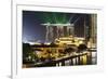 Marina Bay Sands Hotel and Fullerton Hotel, Singapore, Southeast Asia, Asia-Christian Kober-Framed Photographic Print