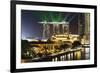 Marina Bay Sands Hotel and Fullerton Hotel, Singapore, Southeast Asia, Asia-Christian Kober-Framed Photographic Print