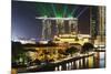 Marina Bay Sands Hotel and Fullerton Hotel, Singapore, Southeast Asia, Asia-Christian Kober-Mounted Photographic Print