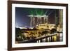 Marina Bay Sands Hotel and Fullerton Hotel, Singapore, Southeast Asia, Asia-Christian Kober-Framed Photographic Print