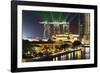 Marina Bay Sands Hotel and Fullerton Hotel, Singapore, Southeast Asia, Asia-Christian Kober-Framed Photographic Print