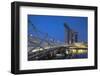 Marina Bay Sands Hotel and Helix Bridge, Marina Bay, Singapore-Ian Trower-Framed Photographic Print