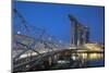Marina Bay Sands Hotel and Helix Bridge, Marina Bay, Singapore-Ian Trower-Mounted Photographic Print