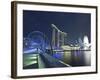 Marina Bay Sands Hotel and Helix Bridge, Singapore-Jon Arnold-Framed Photographic Print