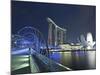 Marina Bay Sands Hotel and Helix Bridge, Singapore-Jon Arnold-Mounted Photographic Print