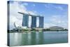 Marina Bay Sands Hotel and Lotus Flower Shaped Artscience Museum, Marina Bay, Singapore-Fraser Hall-Stretched Canvas