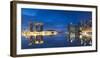 Marina Bay Sands Hotel and skyline, Marina Bay, Singapore-Ian Trower-Framed Photographic Print