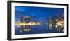 Marina Bay Sands Hotel and skyline, Marina Bay, Singapore-Ian Trower-Framed Photographic Print