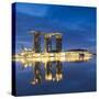 Marina Bay Sands Hotel and skyline, Marina Bay, Singapore-Ian Trower-Stretched Canvas