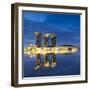 Marina Bay Sands Hotel and skyline, Marina Bay, Singapore-Ian Trower-Framed Photographic Print