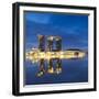 Marina Bay Sands Hotel and skyline, Marina Bay, Singapore-Ian Trower-Framed Photographic Print