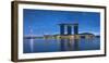 Marina Bay Sands Hotel at dawn, Marina Bay, Singapore-Ian Trower-Framed Photographic Print