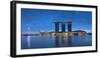 Marina Bay Sands Hotel at dawn, Marina Bay, Singapore-Ian Trower-Framed Photographic Print