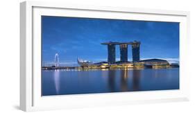 Marina Bay Sands Hotel at dawn, Marina Bay, Singapore-Ian Trower-Framed Photographic Print