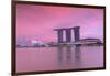 Marina Bay Sands Hotel at sunset, Marina Bay, Singapore-Ian Trower-Framed Photographic Print