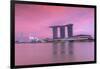 Marina Bay Sands Hotel at sunset, Marina Bay, Singapore-Ian Trower-Framed Photographic Print