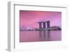 Marina Bay Sands Hotel at sunset, Marina Bay, Singapore-Ian Trower-Framed Photographic Print