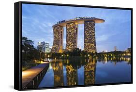 Marina Bay Sands Hotel, Singapore, Southeast Asia, Asia-Christian Kober-Framed Stretched Canvas