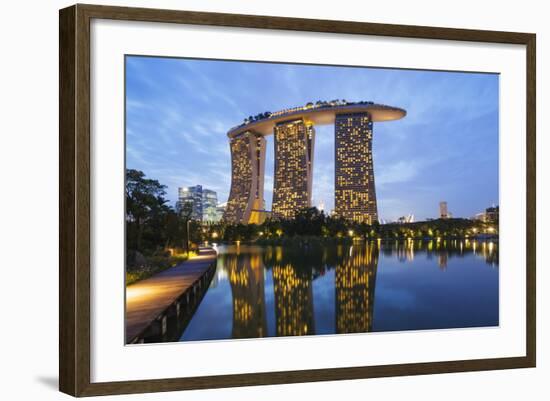 Marina Bay Sands Hotel, Singapore, Southeast Asia, Asia-Christian Kober-Framed Photographic Print