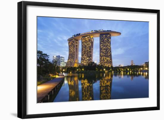 Marina Bay Sands Hotel, Singapore, Southeast Asia, Asia-Christian Kober-Framed Photographic Print