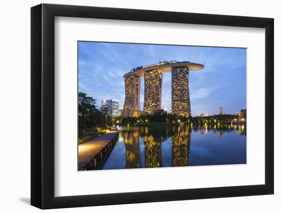 Marina Bay Sands Hotel, Singapore, Southeast Asia, Asia-Christian Kober-Framed Photographic Print