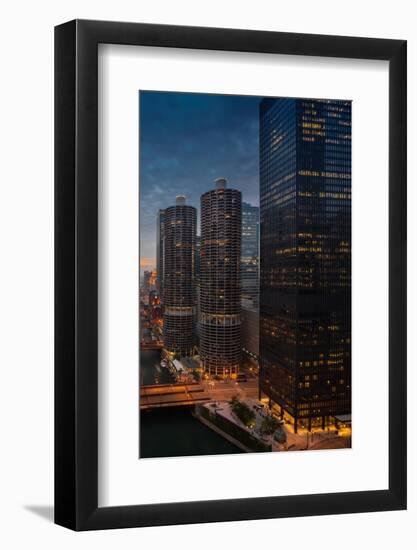 Marina City And AMA Plaza Chicago-Steve Gadomski-Framed Photographic Print