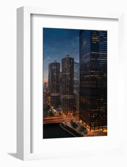 Marina City And AMA Plaza Chicago-Steve Gadomski-Framed Photographic Print