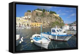 Marina Corta harbor, Lipari Island, Aeolian Islands, UNESCO World Heritage Site, Sicily, Italy-Marco Simoni-Framed Stretched Canvas