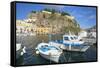 Marina Corta harbor, Lipari Island, Aeolian Islands, UNESCO World Heritage Site, Sicily, Italy-Marco Simoni-Framed Stretched Canvas