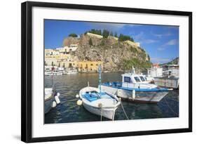 Marina Corta harbor, Lipari Island, Aeolian Islands, UNESCO World Heritage Site, Sicily, Italy-Marco Simoni-Framed Photographic Print