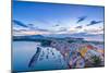 Marina di Corricella at sunset, Procida, Flegrean Islands, Campania, Italy, Europe-Neil Farrin-Mounted Photographic Print