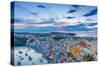 Marina di Corricella at Sunset, Procida, Flegrean Islands, Campania, Italy, Europe-Neil Farrin-Stretched Canvas