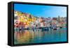 Marina di Corricella, Procida, Flegrean Islands, Campania, Italy, Europe-Neil Farrin-Framed Stretched Canvas