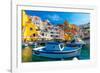 Marina di Corricella, Procida, Flegrean Islands, Campania, Italy, Europe-Neil Farrin-Framed Photographic Print