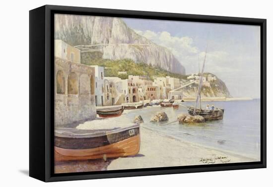 Marina Grande, Capri-Holgar Hvitfeld Jerichau-Framed Stretched Canvas