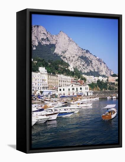 Marina Grande, Island of Capri, Campania, Italy, Mediterranean-Roy Rainford-Framed Stretched Canvas