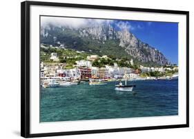 Marina Grande View from the Sea, Capri, Italy-George Oze-Framed Photographic Print