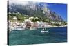 Marina Grande View from the Sea, Capri, Italy-George Oze-Stretched Canvas