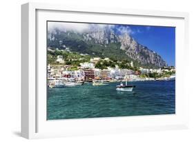 Marina Grande View from the Sea, Capri, Italy-George Oze-Framed Photographic Print