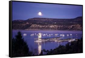Marina in State Recreation Area, Navaho Lake, New Mexico, USA-Walter Rawlings-Framed Stretched Canvas