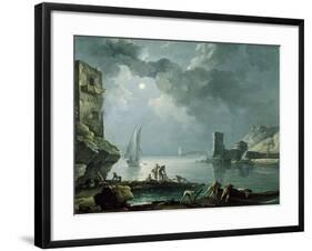 Marina in the Moonlight-Carlo Bonavia-Framed Giclee Print