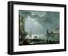 Marina in the Moonlight-Carlo Bonavia-Framed Giclee Print