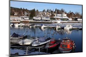 Marina in Winter, Asker, Oslofjord, Norway, Scandinavia, Europe-David Lomax-Mounted Photographic Print