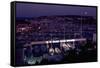 Marina of Porto Cervo at Night-Vittoriano Rastelli-Framed Stretched Canvas