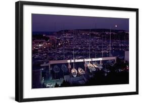 Marina of Porto Cervo at Night-Vittoriano Rastelli-Framed Photographic Print