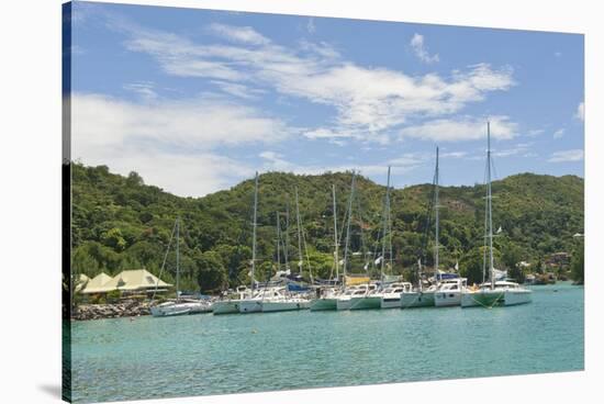 Marina on Praslin Island, Seychelles, Indian Ocean Islands-Guido Cozzi-Stretched Canvas