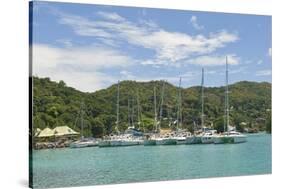 Marina on Praslin Island, Seychelles, Indian Ocean Islands-Guido Cozzi-Stretched Canvas