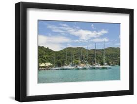 Marina on Praslin Island, Seychelles, Indian Ocean Islands-Guido Cozzi-Framed Photographic Print